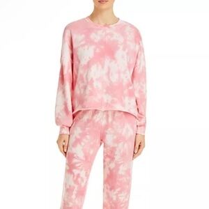 AQUA Pink Tie-Dyed Sweatshirt